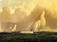 James E Buttersworth - Yacht Race in New York Harbor